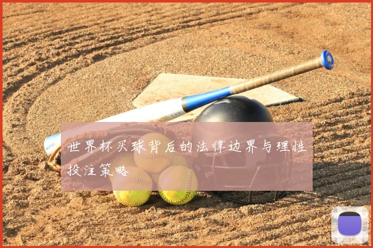 世界杯买球背后的法律边界与理性投注策略